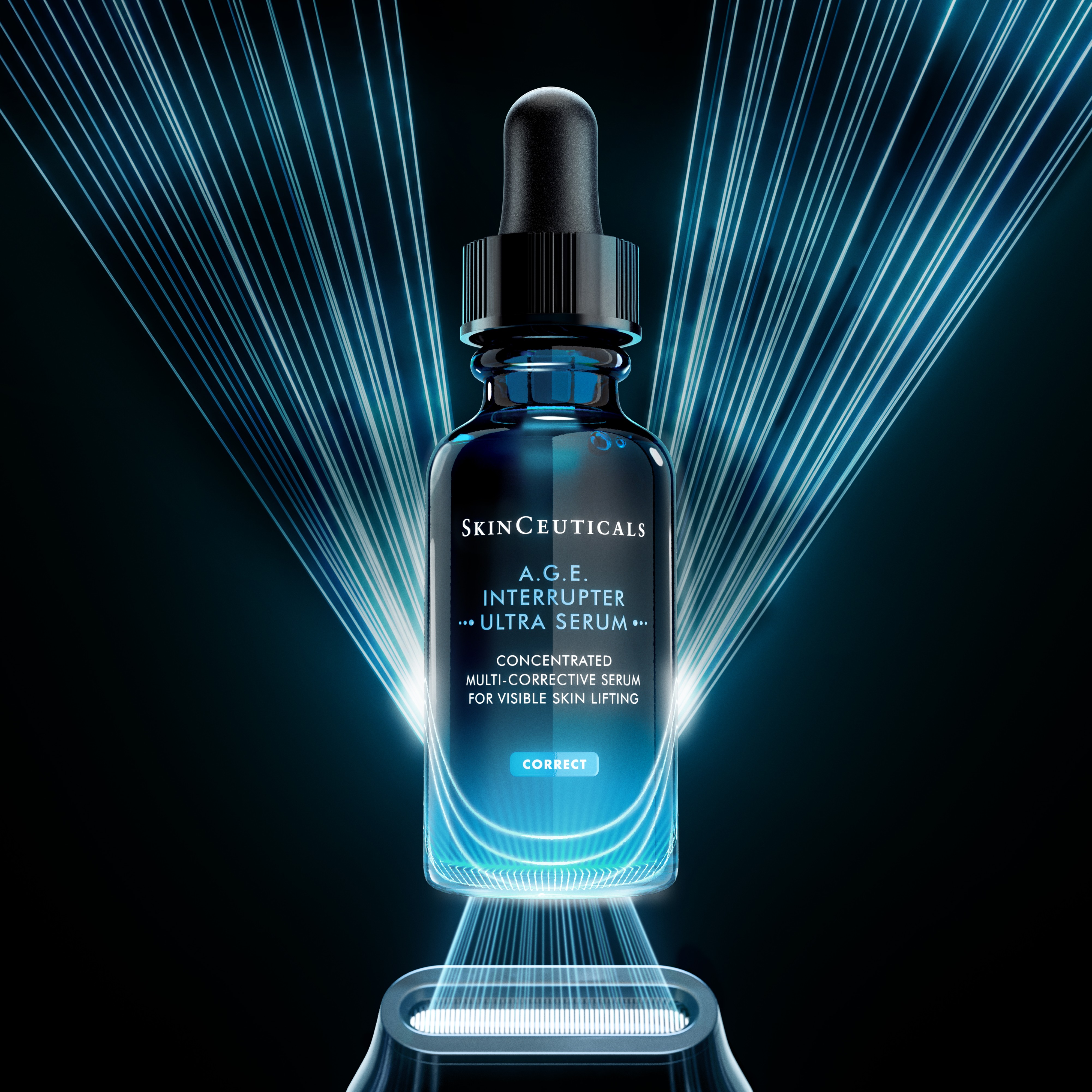 SkinCeuticals - A.G.E. Interrupter Ultra Serum is designed for sagging and loose skin, focusing anti-glycation and collagen loss prevention. 