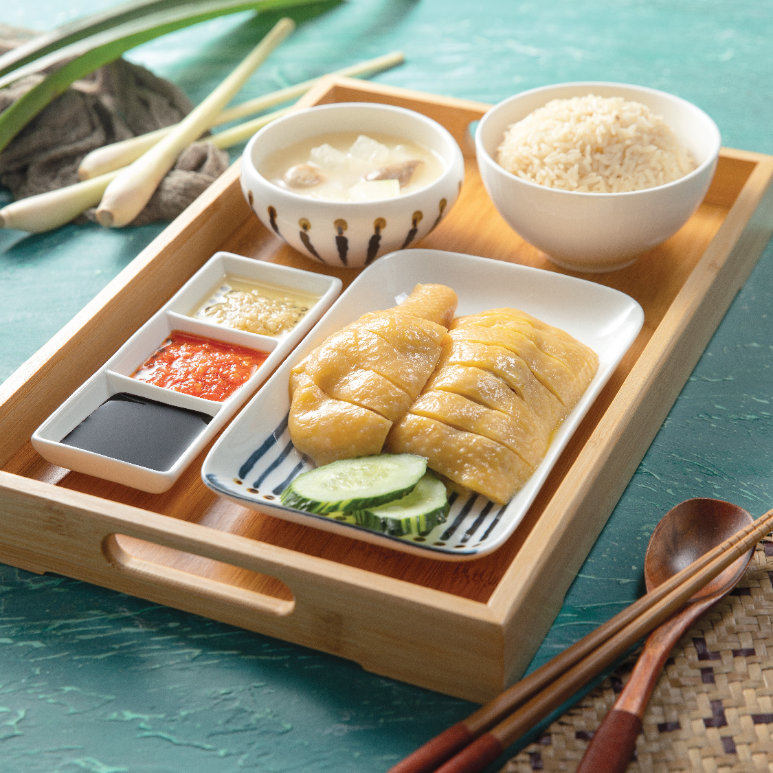 Asam Boneless Hainanese Chicken Rice